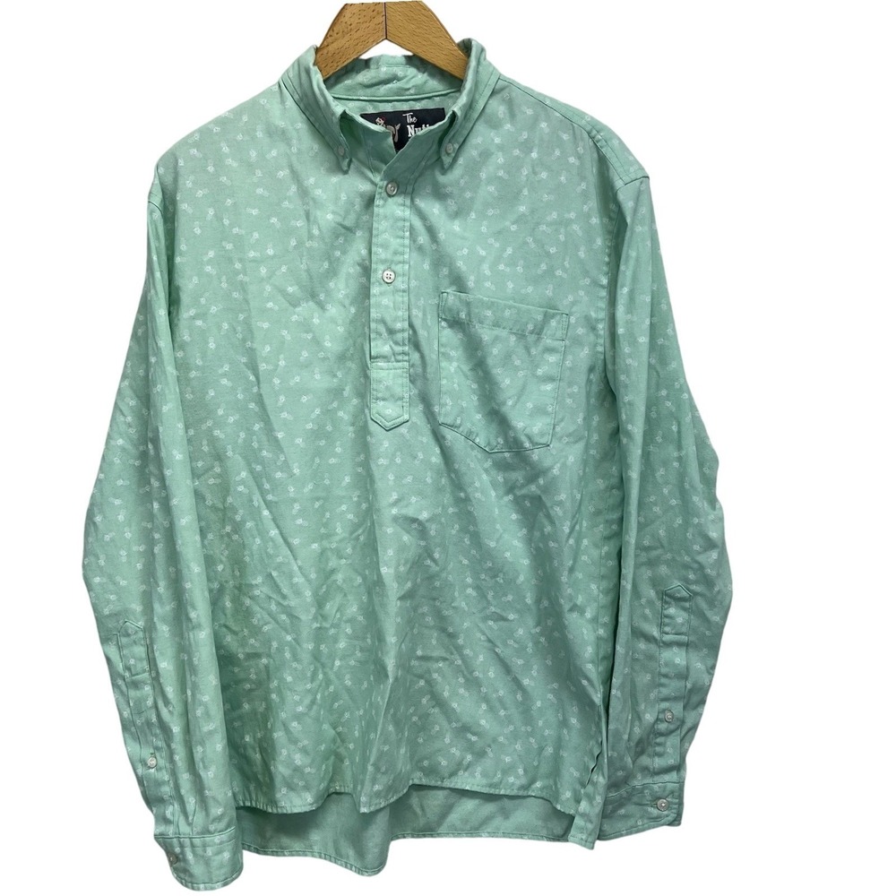 The Nutter Mint Mens Chubbies Green Pineapple Print Button Up Shirt‎ Made in USA